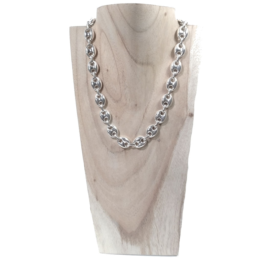 COLLANA in argento 925 maglia marina - ANNA
