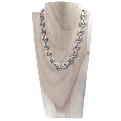 COLLANA in argento 925 maglia marina - ANNA