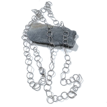 COLLANA in argento 925 maglia geometrica | Catena ROMBO | GIOIELLI IN ARGENTO