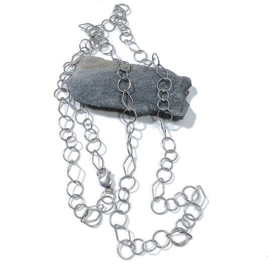 COLLANA in argento 925 maglia geometrica | Catena ROMBO | GIOIELLI IN ARGENTO