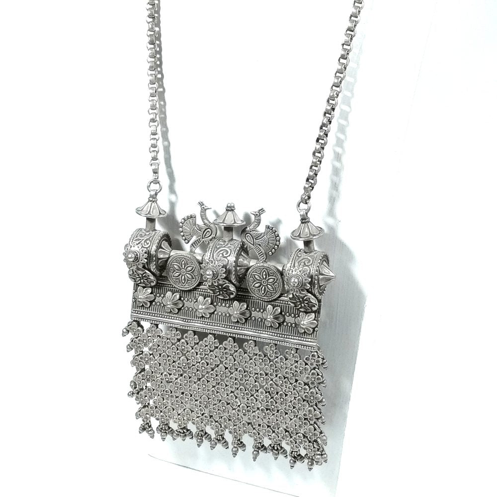Collana ETNICA con Pavone in argento 800 Collana ETNICA | GIOIELLI IN ARGENTO – immagine4