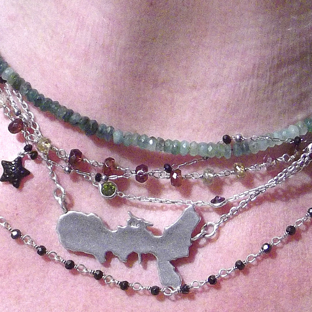 Collana Isola d'Elba in argento 925 grande - Elba a porter