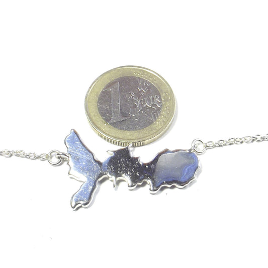 Collana Isola d'Elba in argento 925 grande - Elba a porter