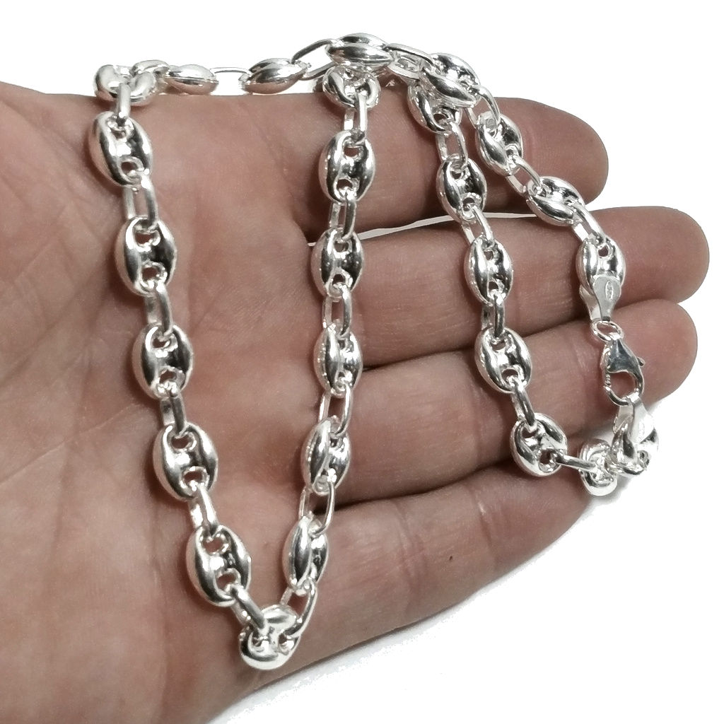NKlaus collana 40cm catena ad ancora rotonda in argento 925 larghezza NKlaus collana 40cm catena ad ancora rotonda in argento 925 larghezza