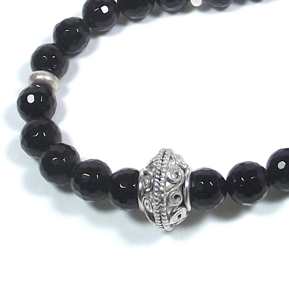 GIOIELLI | COLLANA con pietra - onice nero e argento 925 – immagine7