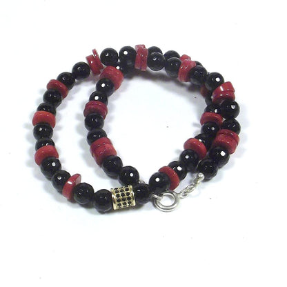 GIOIELLI | COLLANA con pietra - onice nero CORALLO bambù
