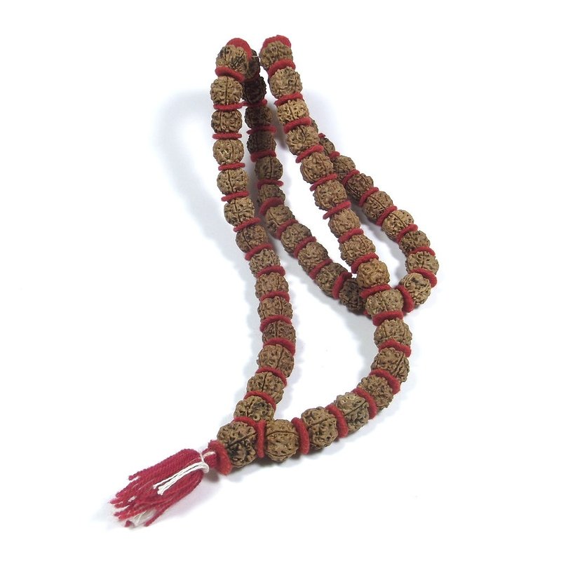 COLLANA ETNICA Japamala 54 Rudraksha 5 mukhi - Uomo Donna