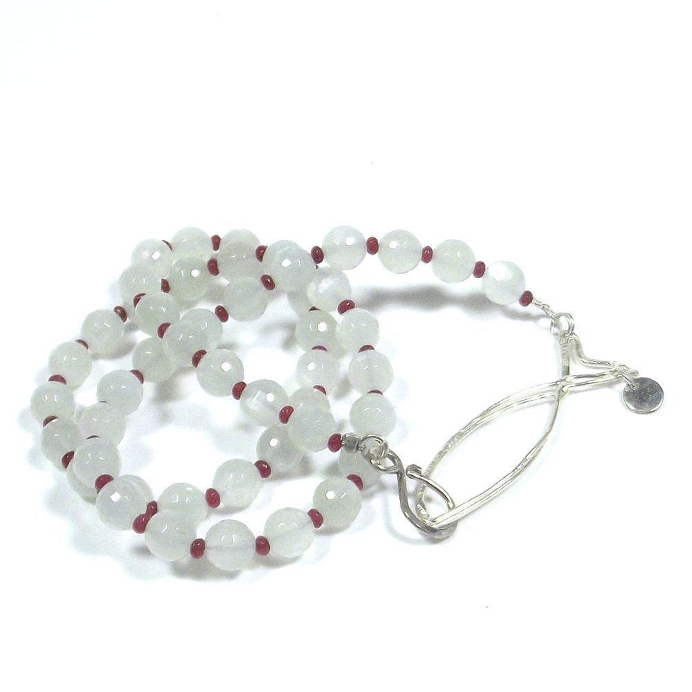 GIOIELLI | COLLANA con pietra di luna chiusura SARDINA in argento 925 – immagine9