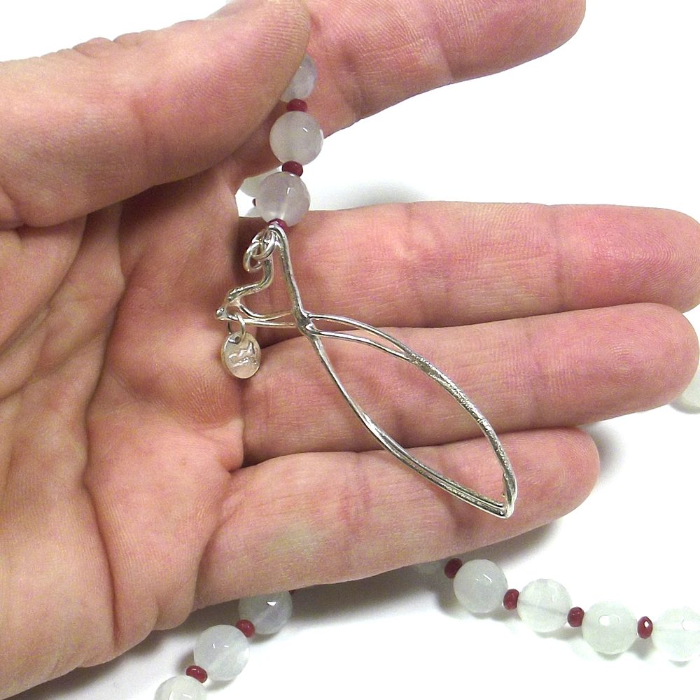GIOIELLI | COLLANA con pietra di luna chiusura SARDINA in argento 925 – immagine6
