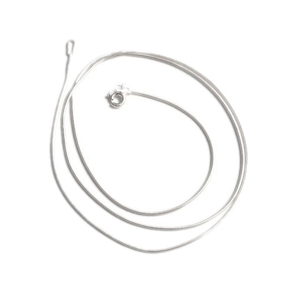 COLLANA argento 925 massiccio morbida fine - SNAKE - Coda di topo