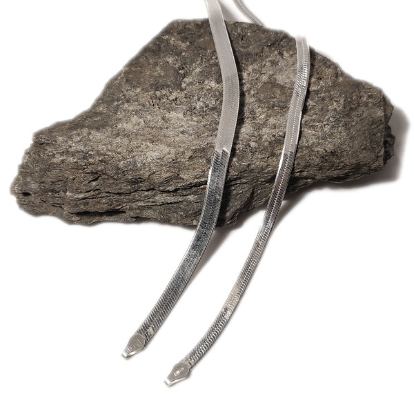 Snake argento - Bracciale piatto SNAKE sottile varie misure