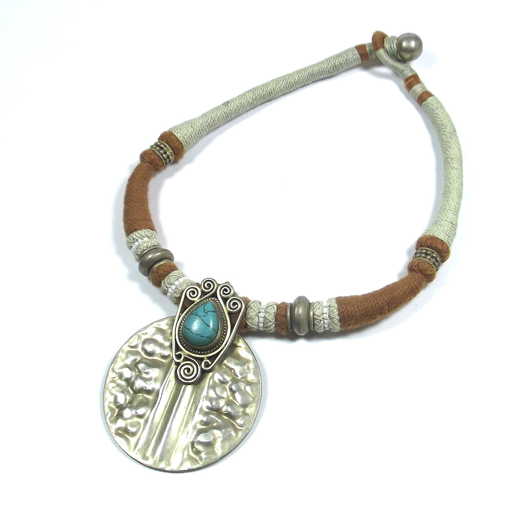 GIOIELLI | COLLANA etnica -  argento 925 con patina d'orata