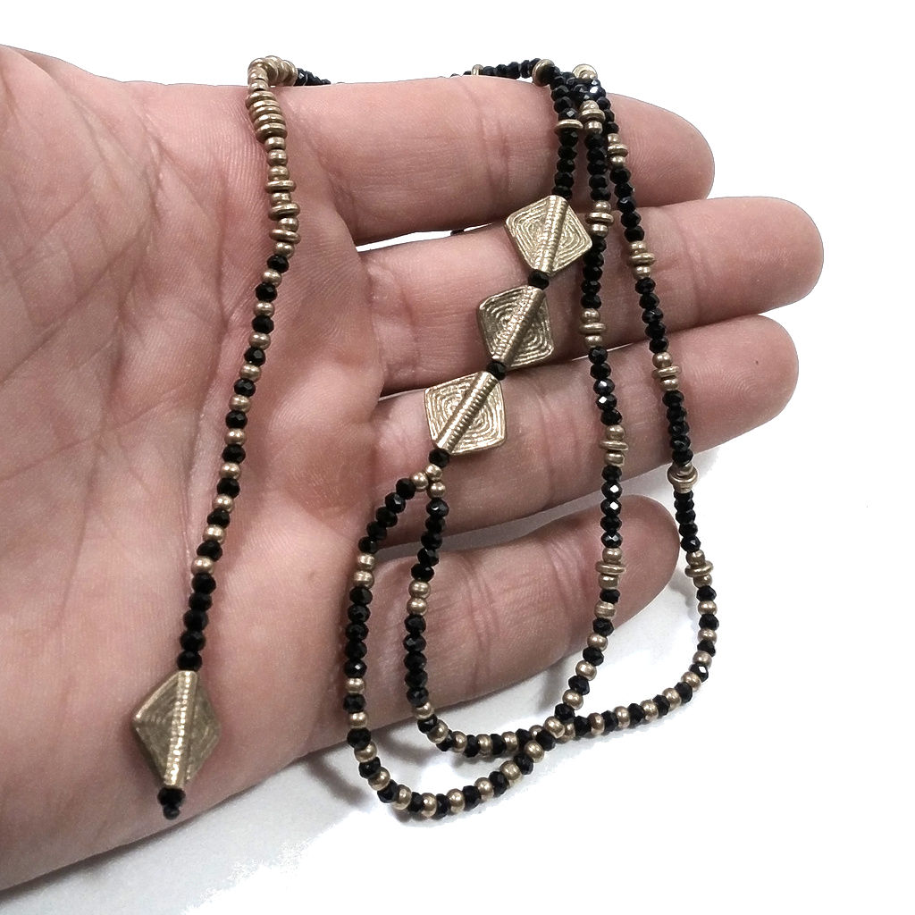 Collana lunga artigianale in ottone - COMILLA