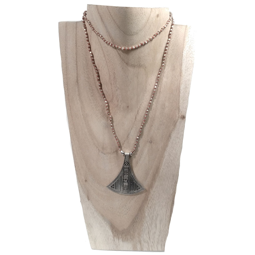 Collana lunga artigianale in ottone Collana ETNICA | COLLANE IN OTTONE
