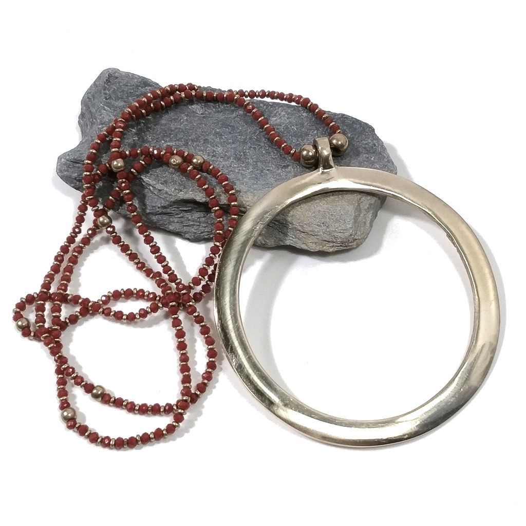 Collana lunga artigianale in ottone Collana ETNICA | COLLANE IN OTTONE