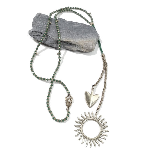 Collana lunga artigianale in ottone Collana ETNICA | COLLANE IN OTTONE – immagine1