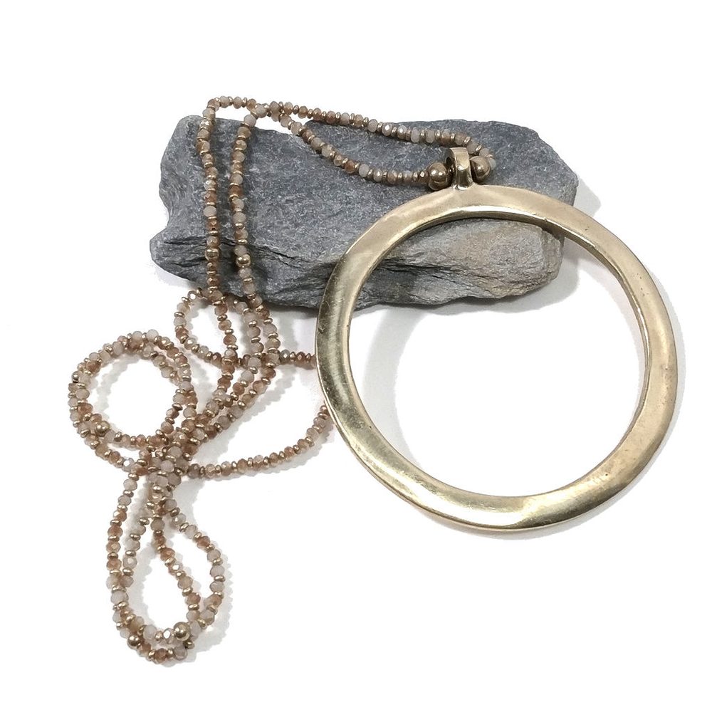 Collana lunga artigianale in ottone Collana ETNICA | COLLANE IN OTTONE