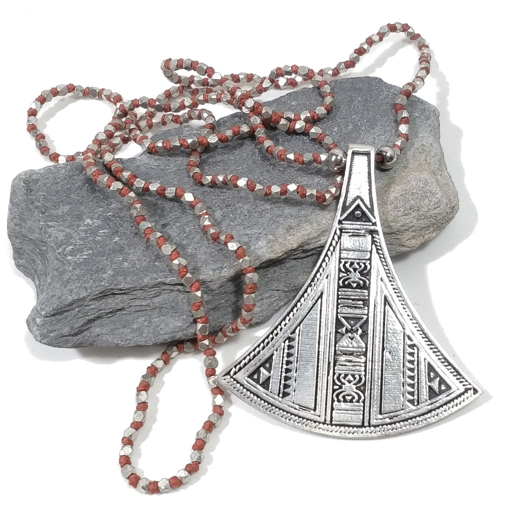 Collana lunga artigianale in ottone Collana ETNICA | COLLANE IN OTTONE