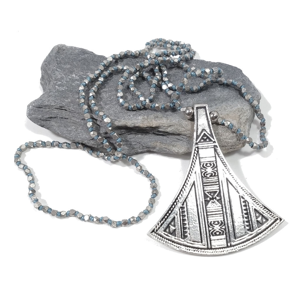 Collana lunga artigianale in ottone Collana ETNICA | COLLANE IN OTTONE