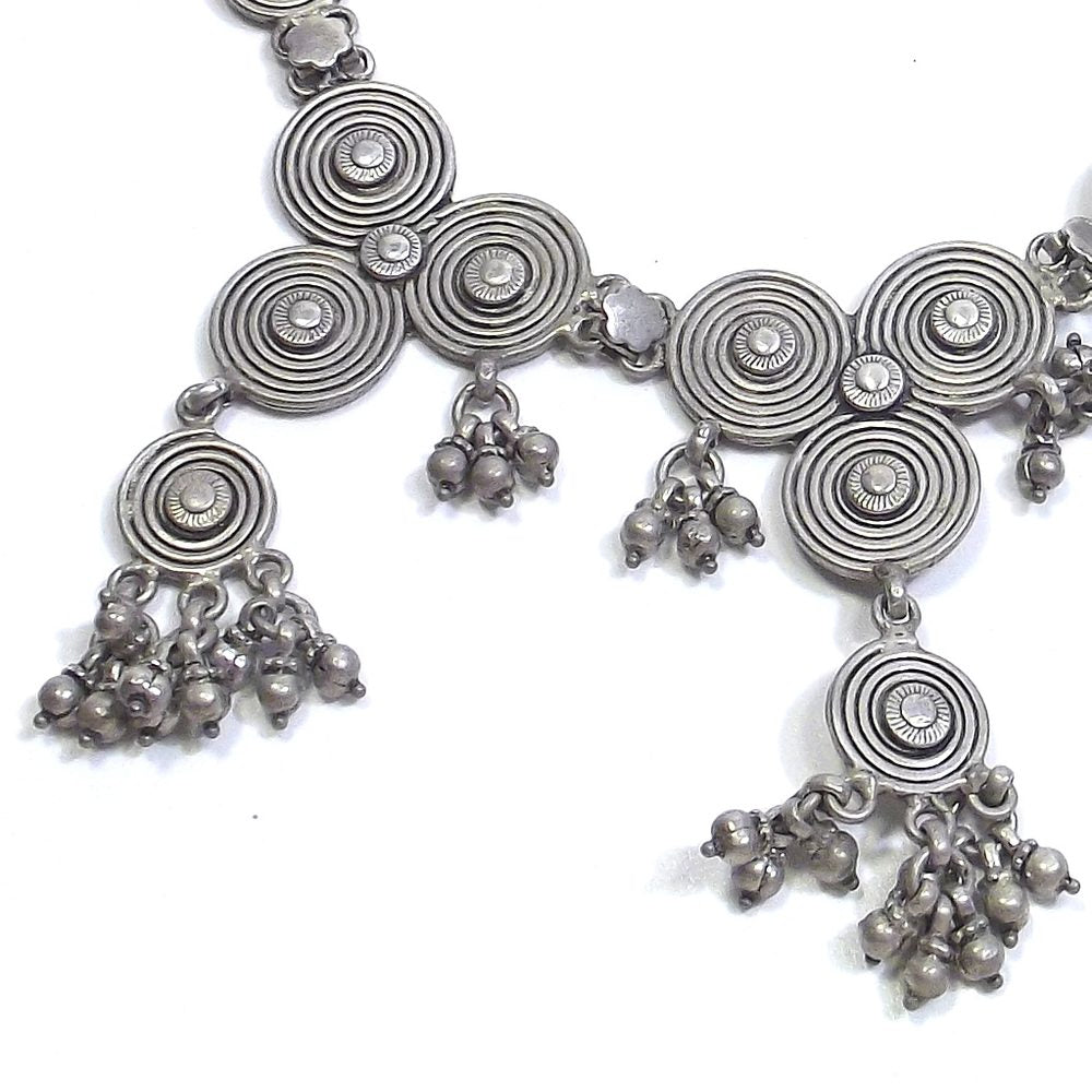 COLLANA ETNICA girocollo in argento brunito – immagine11