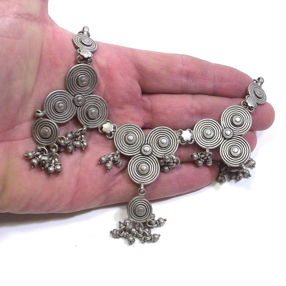 COLLANA ETNICA girocollo in argento brunito – immagine8