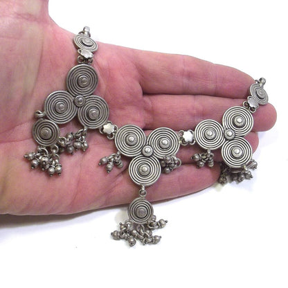 COLLANA ETNICA girocollo in argento brunito – immagine8