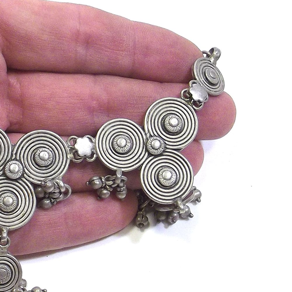 COLLANA ETNICA girocollo in argento brunito – immagine7