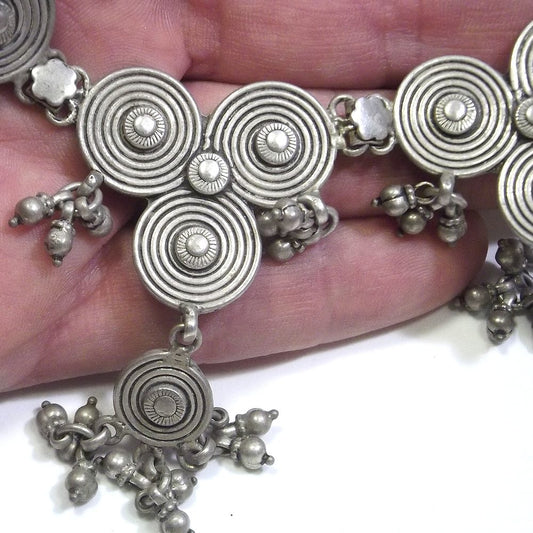 COLLANA ETNICA girocollo in argento brunito – immagine2
