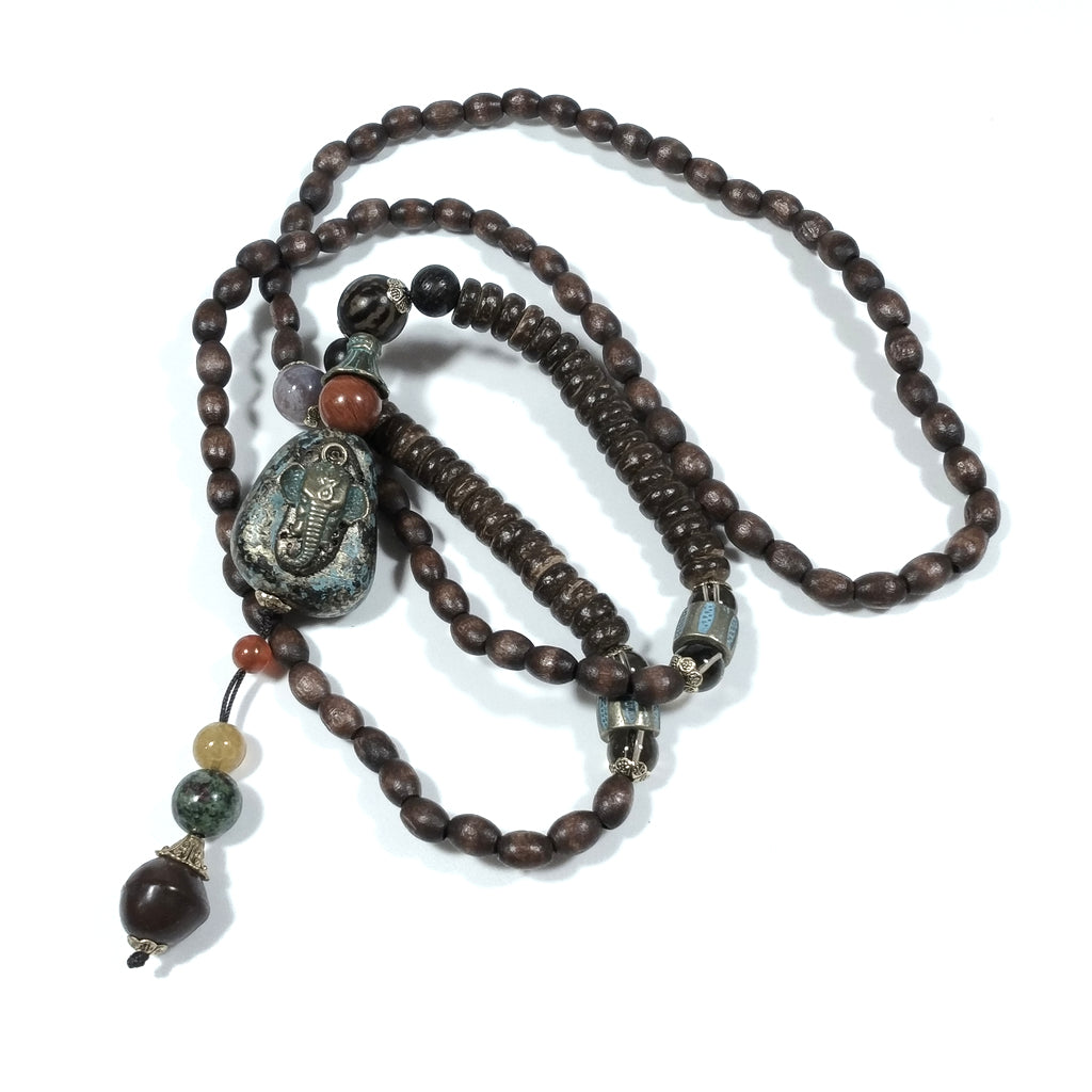 Japa Mala - semi e legno - GANESH | GIOIELLI ETNICI