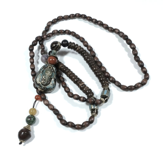 Japa Mala - semi e legno - GANESH | GIOIELLI ETNICI