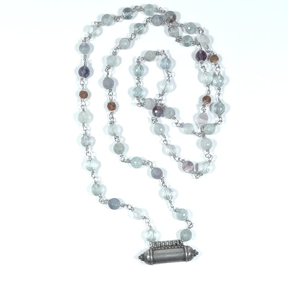 Collana ETNICA in argento 925 Collana artigianale Flourite | JAPAMALA