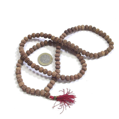 COLLANA ETNICA Japamala legno di sandalo - Uomo Donna – immagine4