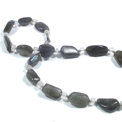 COLLANA | PIETRE con Pietra di Luna LABRADORITE | ARTIGIANATO – immagine6
