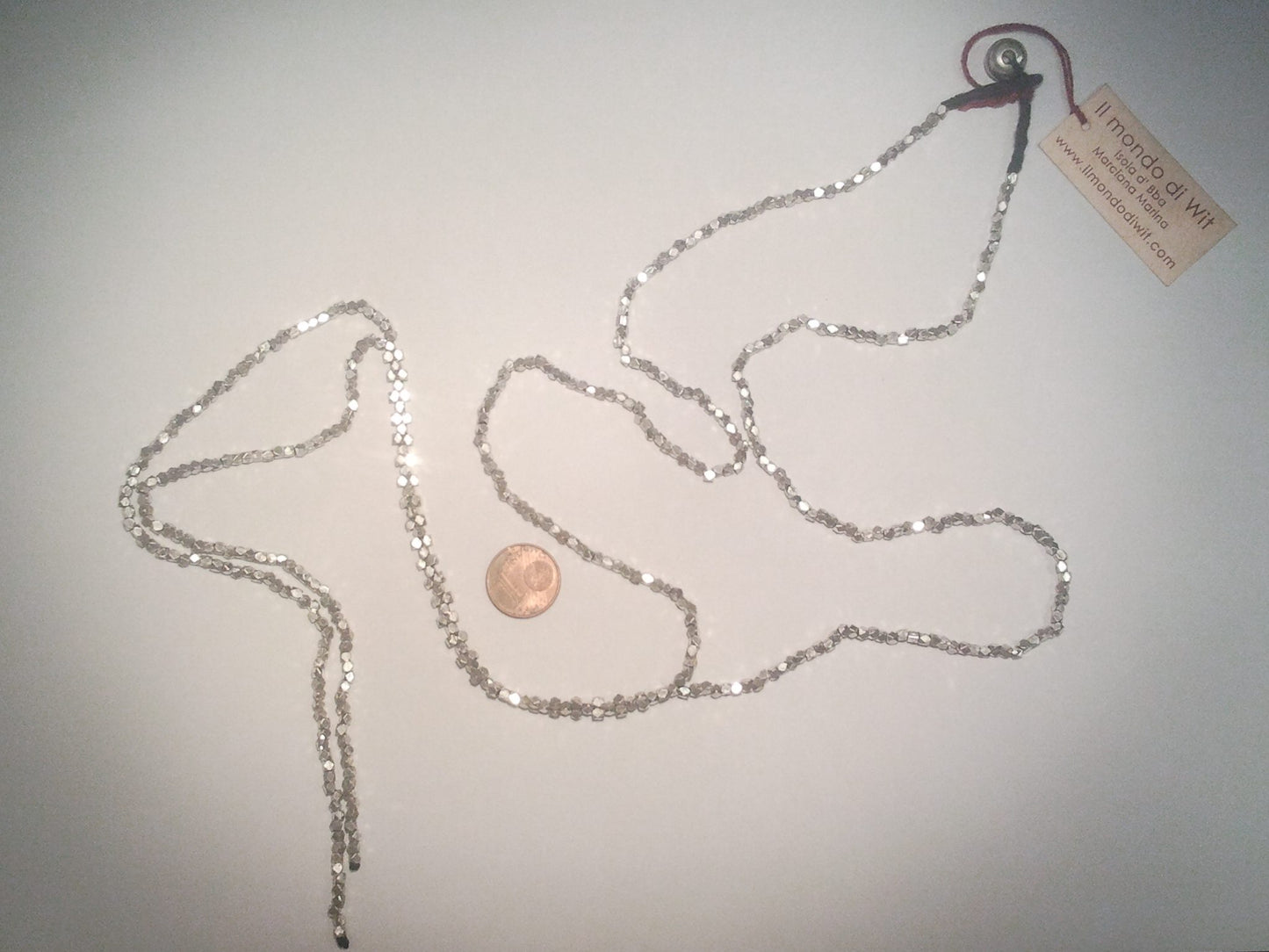 Collana in ottone argentato - Naga – immagine3