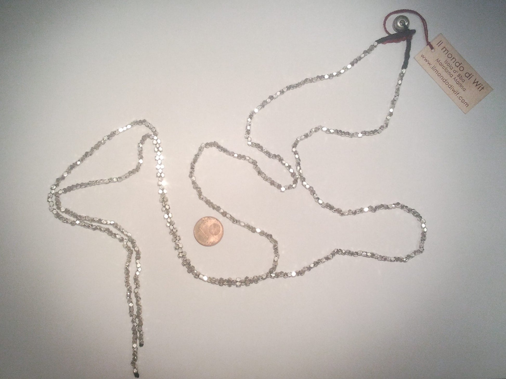 Collana in ottone argentato - Naga – immagine3