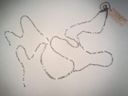 Collana in ottone argentato - Naga