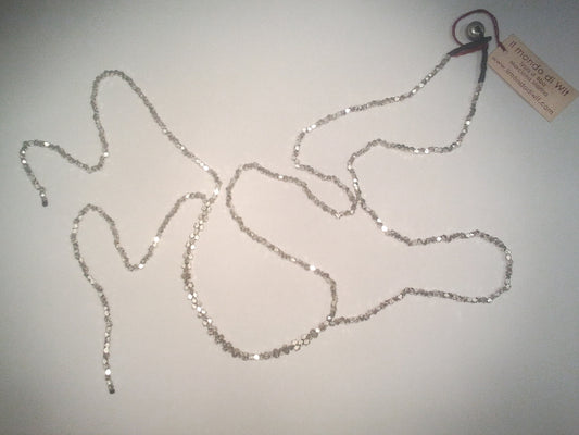 Collana in ottone argentato - Naga