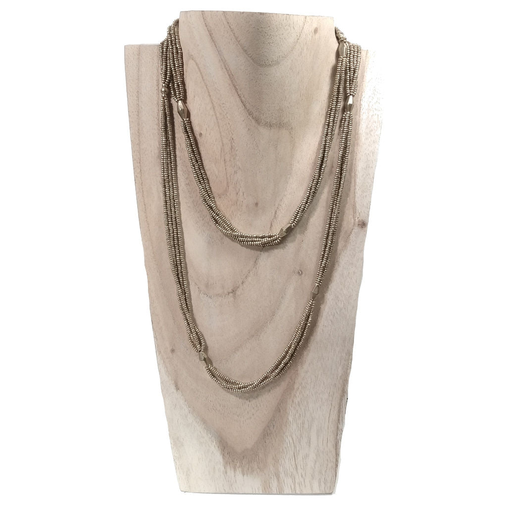 Collana lunga artigianale in ottone Collana ETNICA | COLLANE IN OTTONE