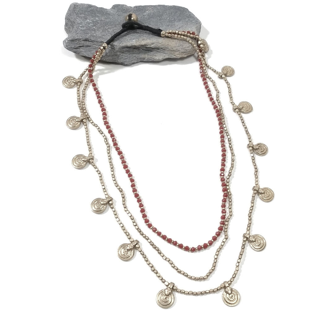 Collana girocollo artigianale in ottone - MIRIAM