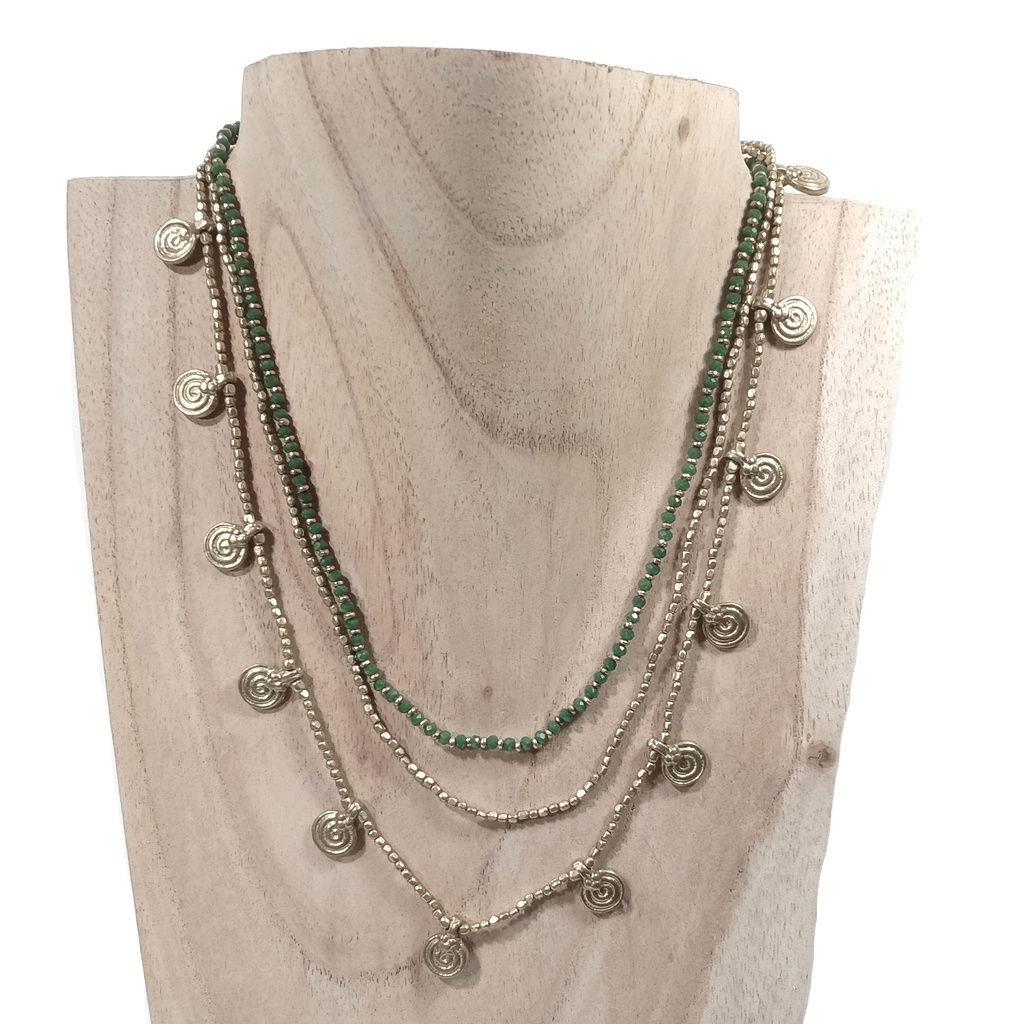 Collana girocollo artigianale in ottone - MIRIAM