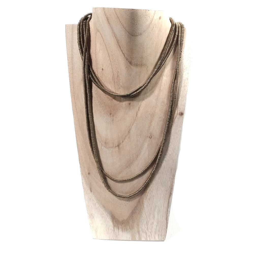 Collana lunga artigianale in ottone Collana ETNICA | COLLANE IN OTTONE – immagine14