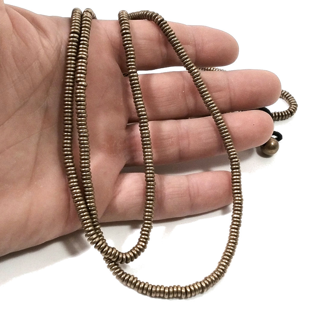Collana lunga artigianale in ottone Collana ETNICA | COLLANE IN OTTONE – immagine10