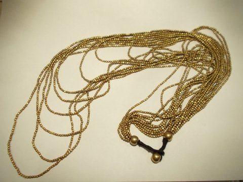 Collana in ottone Naga - string