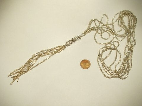 Collana in ottone argentato - Naga lunga – immagine3