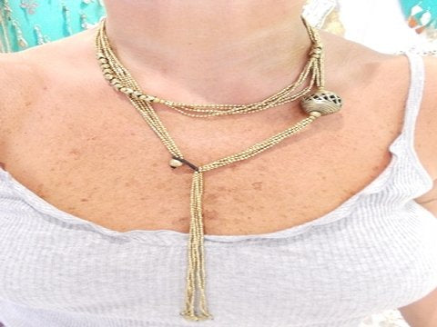 Collana in ottone Naga – immagine7