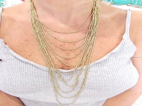 Collana in ottone Naga - string – immagine3