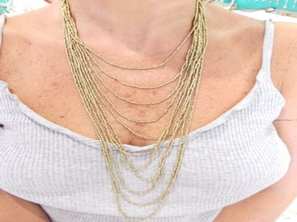 Collana in ottone Naga - string – immagine3