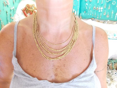 Collana in ottone Naga – immagine4