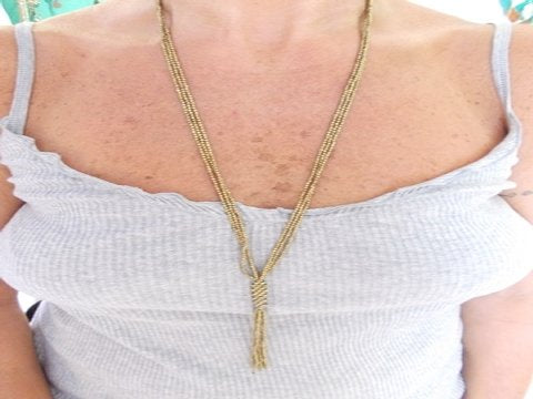 Collana in ottone Naga - sfacettato – immagine4