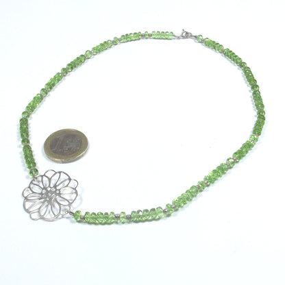 COLLANA in argento 925 con pietra - PERIDOTO